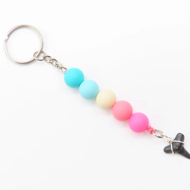 Cotton Candy Shark Tooth Keychain