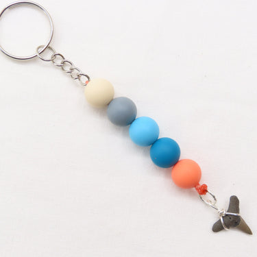 Blue/Orange Tooth Keychain