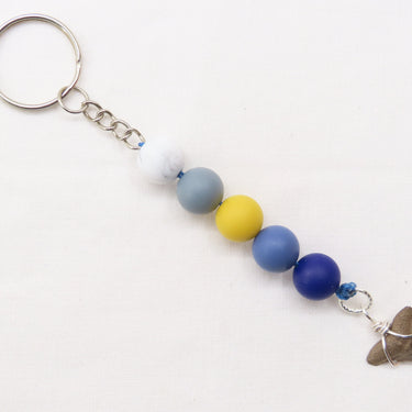 Navy Shark Tooth Keychain