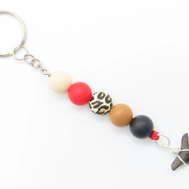 Lepard Shark Tooth Keychain