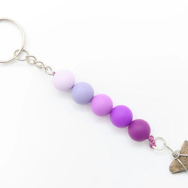 Purple Shark Tooth Keychain