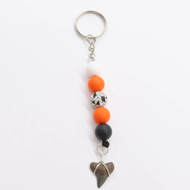 Spider Web Shark Tooth Keychain