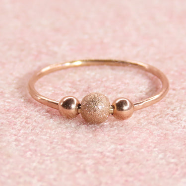 14K Rose Gold Filled Stardust Anxiety/Fidget Ring