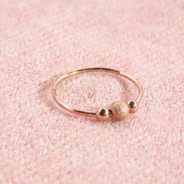 14K Rose Gold Filled Stardust Anxiety/Fidget Ring