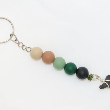 Olive Green Shark Tooth Keychain