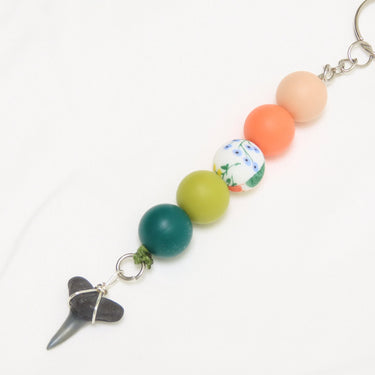 Flower Shark Tooth Keychain