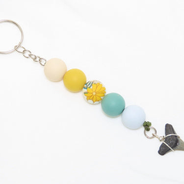 Flower Shark Tooth Keychain