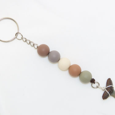 Brown/Grey Shark Tooth Keychain