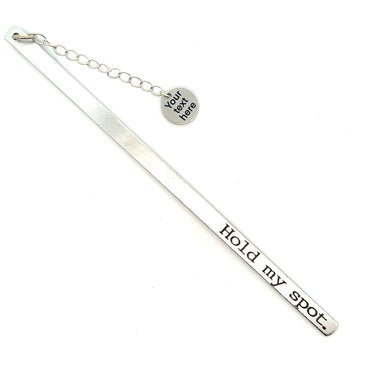 “HOLD MY SPOT” Aluminum Bookmark with Personalized Tassel