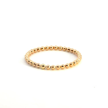 14k Gold Filled Beaded Stacking Ring