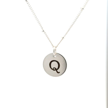 Stealing Silver Mini Personalized Circle Tag Necklace