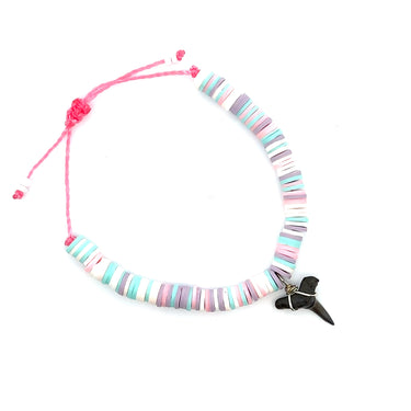 Pastel Vinyl Disk Shark Tooth Bracelet