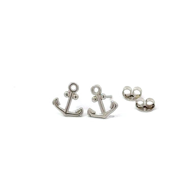 Sterling Silver Anchor Post Earings