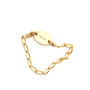 14k Gold Filled Custom Engraved Oval Chain Ring