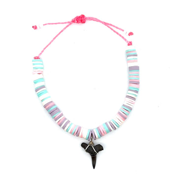 Pastel Vinyl Disk Shark Tooth Bracelet