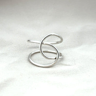 Sterling Silver Interlock Ring