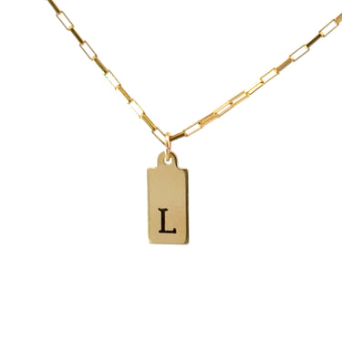 14k Gold Filled Personalized Mini Tag Necklace