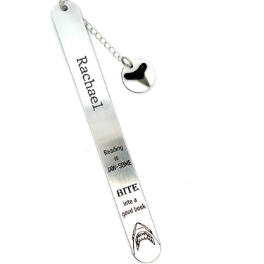 Personalized Shark Bookmark with Authentic Shark Tooth