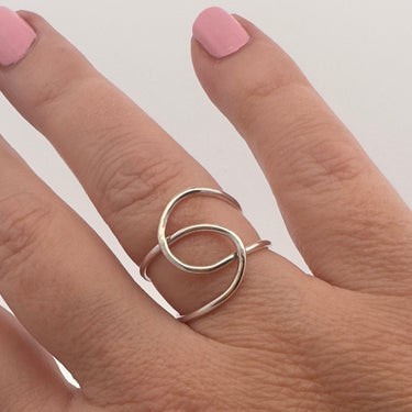 Sterling Silver Interlock Ring